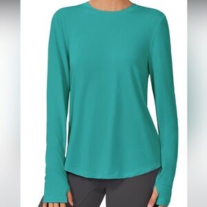 Pinspark turquoise UV rashguard, lightweight, quick dry, athletic shirt 2XL